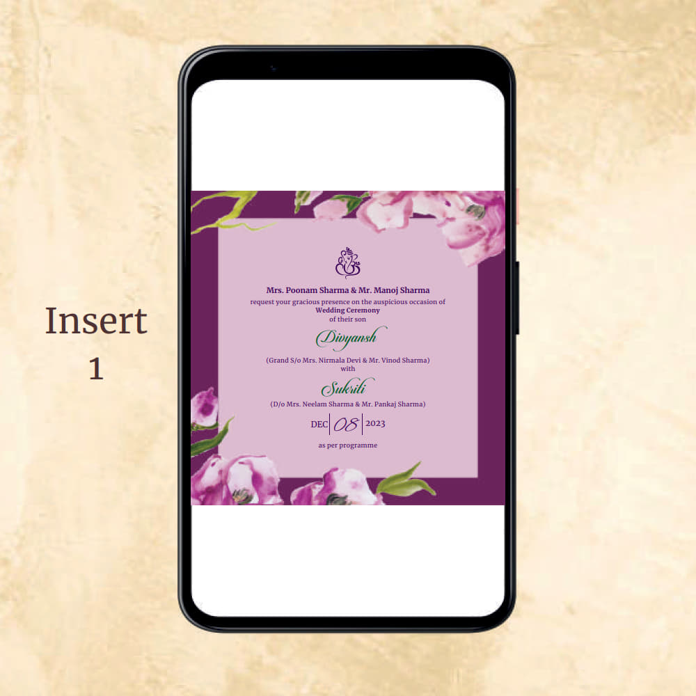 KL2003 Digital Wedding PDF Ecard - Kalash Cards