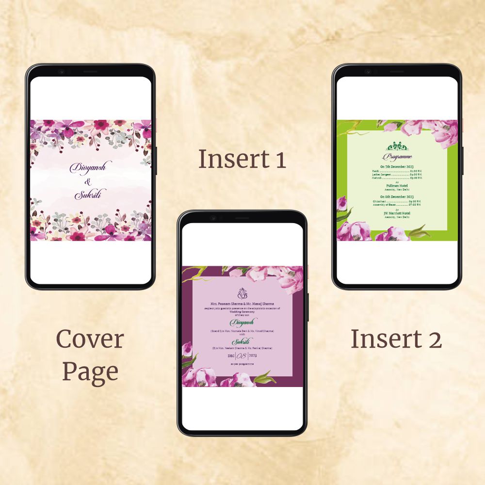 KL2003 Digital Wedding PDF Ecard - Kalash Cards