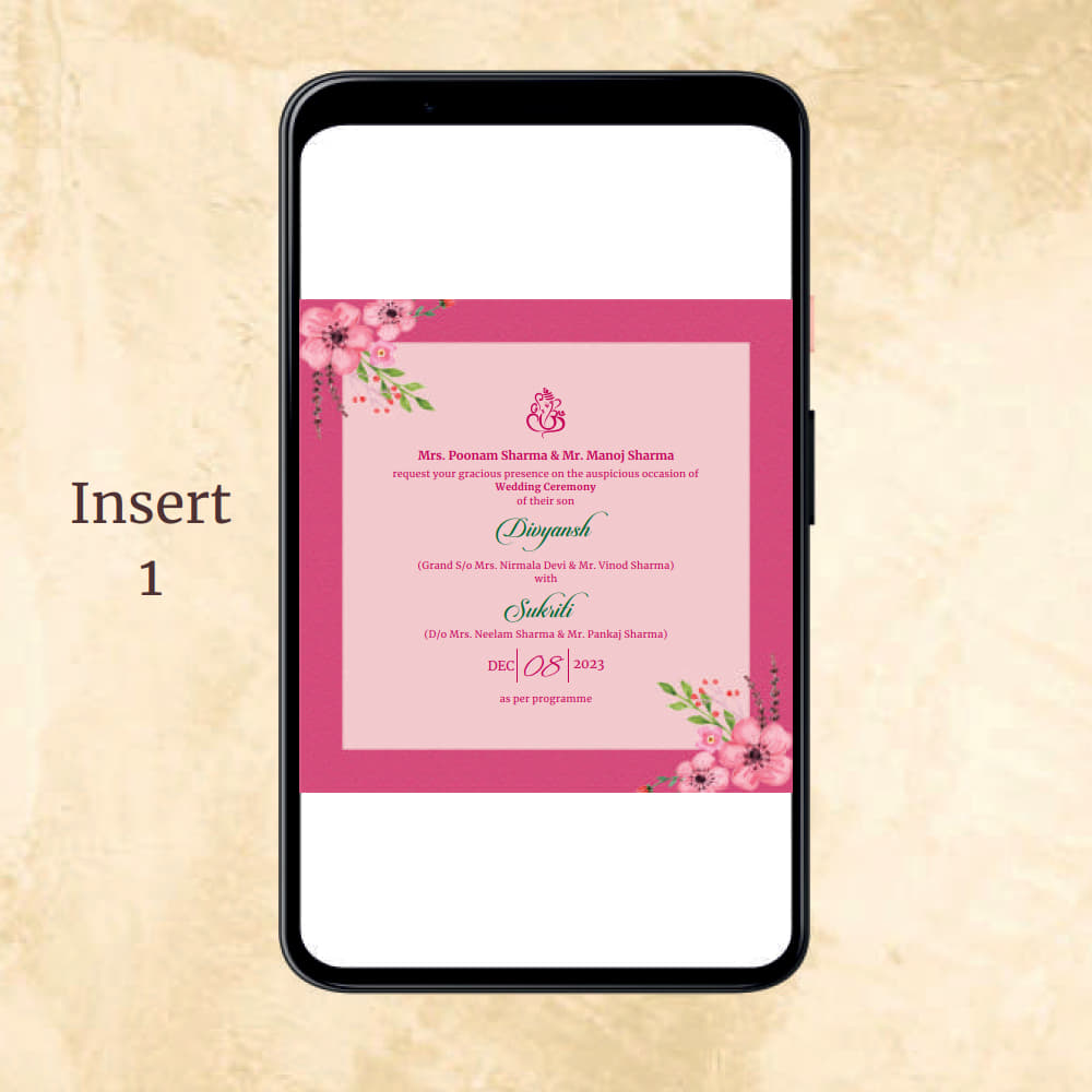 KL2004 Digital Wedding PDF Ecard - Kalash Cards