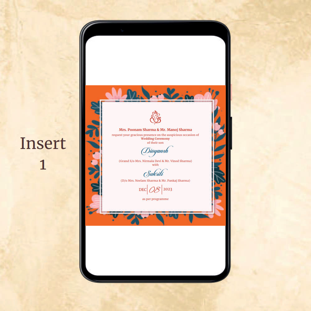 KL2007 Digital Wedding PDF Ecard - Kalash Cards