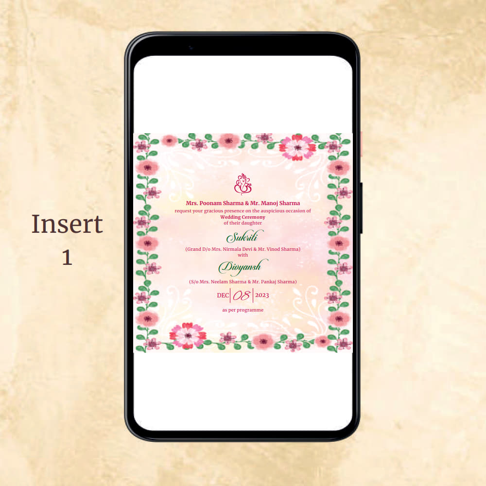 KL2010 Digital Wedding PDF Ecard - Kalash Cards