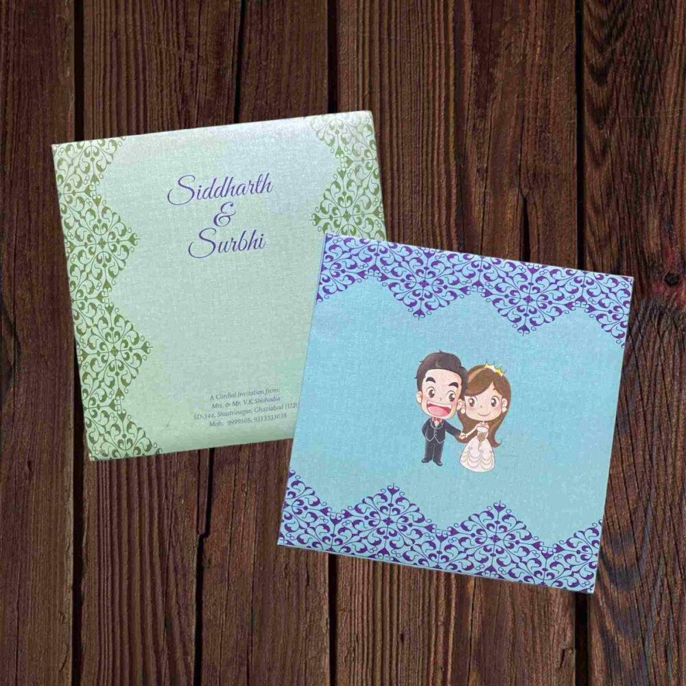 KL2019S1L Paper Wedding Card - Kalash Cards
