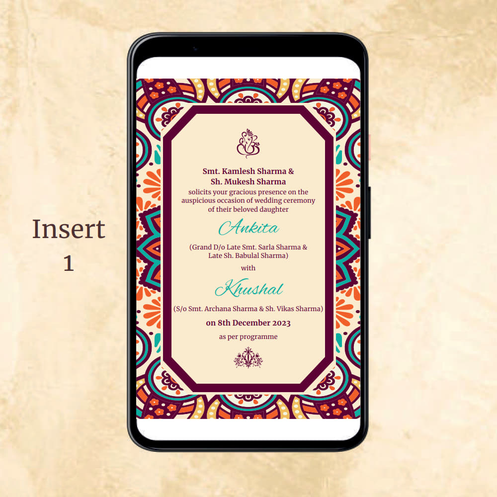 KL2026 Digital Wedding PDF Ecard - Kalash Cards