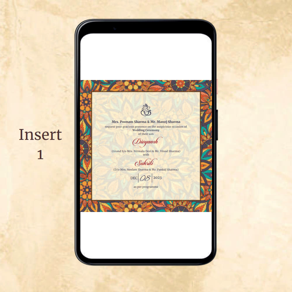 KL2029 Digital Wedding PDF Ecard - Kalash Cards