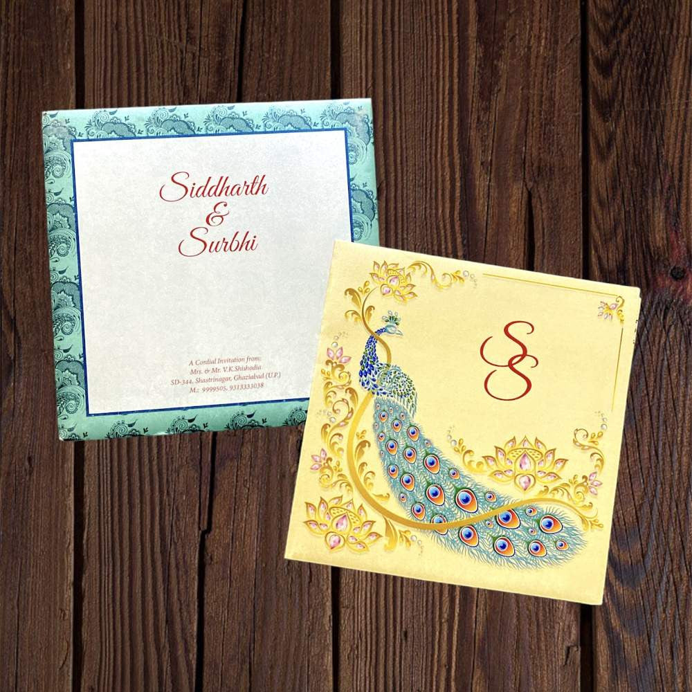 KL2030S1 Paper Wedding Card - Kalash Cards