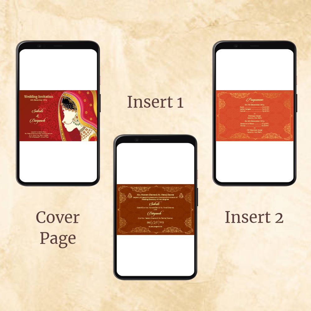 KL2031 Digital Wedding PDF Ecard - Kalash Cards