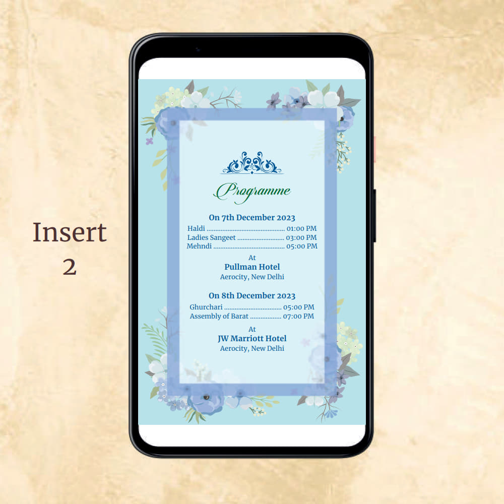 KL2035 Digital Wedding PDF Ecard - Kalash Cards