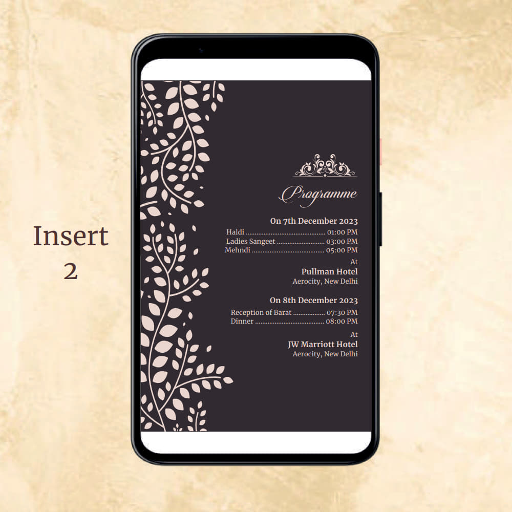 KL2038-2 Digital Wedding PDF Ecard - Kalash Cards