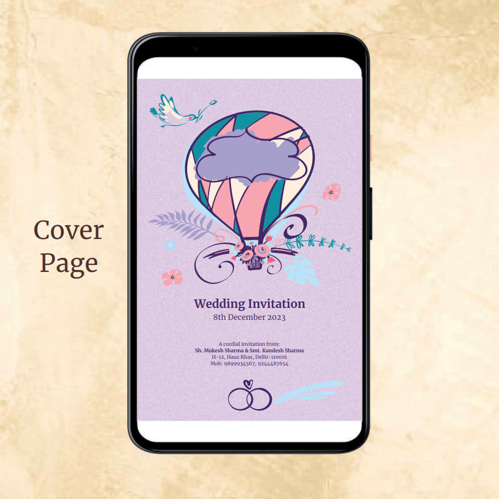 KL2041 Digital Wedding PDF Ecard - Kalash Cards