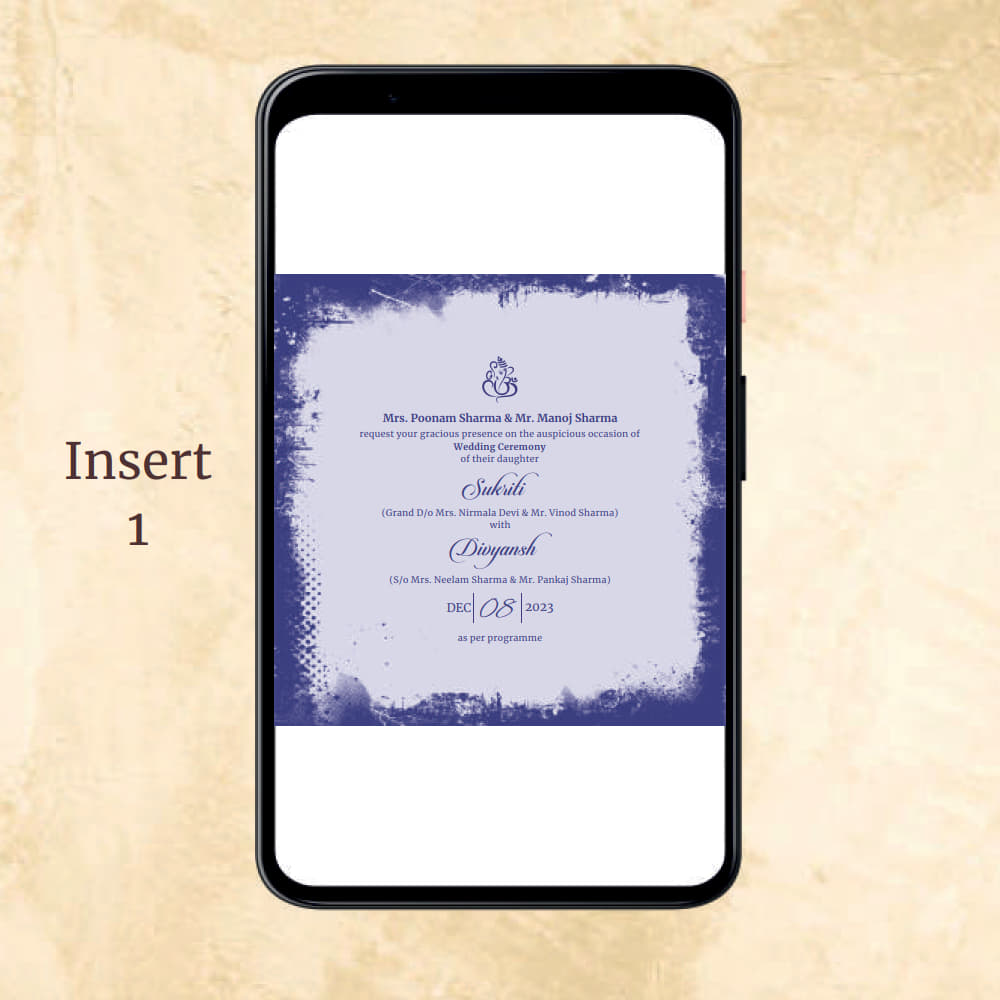 KL2042 Digital Wedding PDF Ecard - Kalash Cards