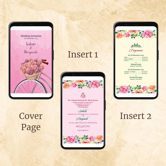 KL2043 Digital Wedding PDF Ecard - Kalash Cards