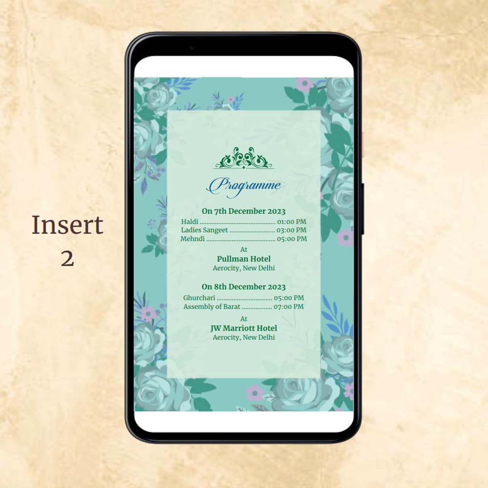 KL2054 Digital Wedding PDF Ecard - Kalash Cards
