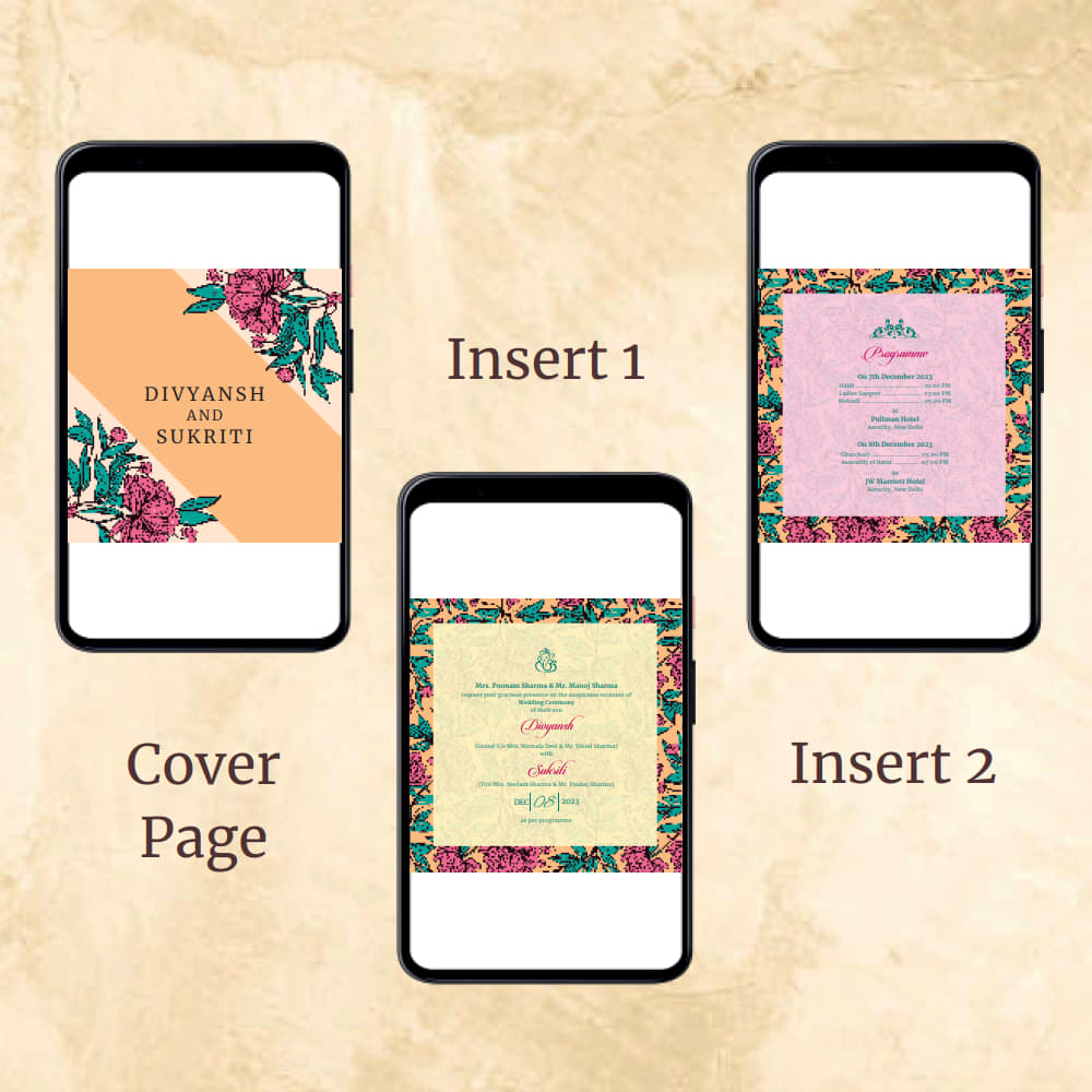 KL2055 Digital Wedding PDF Ecard - Kalash Cards