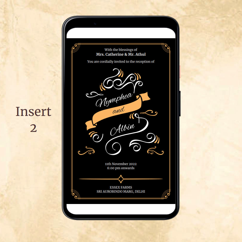 KL2056 Digital Wedding PDF Ecard - Kalash Cards