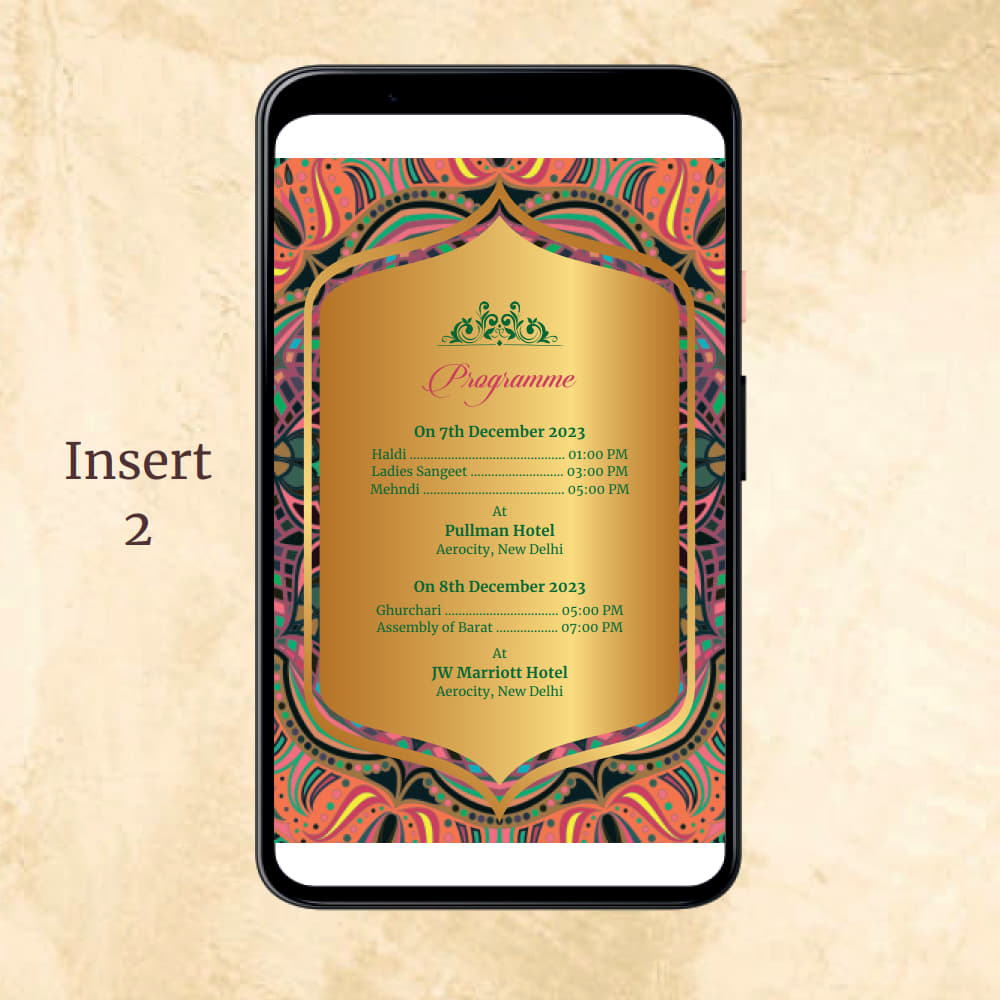 KL2057 Digital Wedding PDF Ecard - Kalash Cards