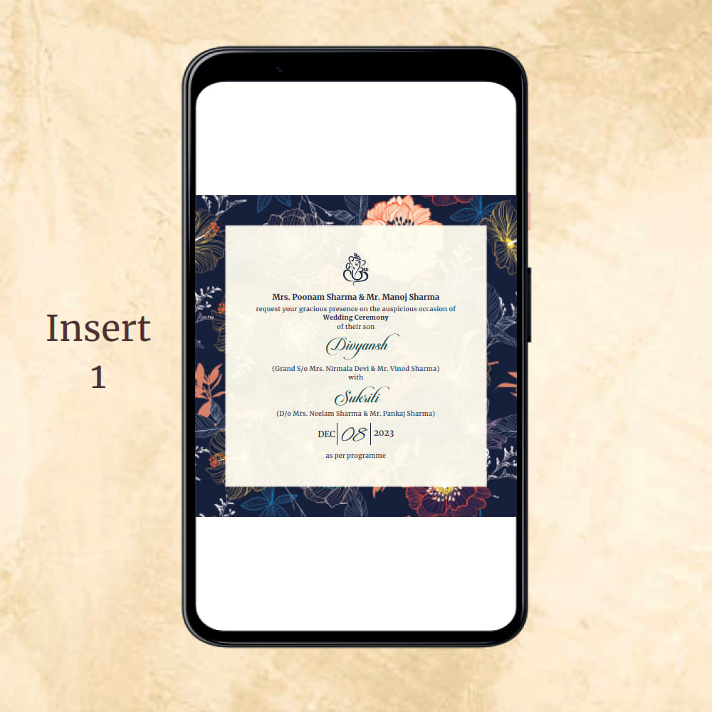 KL2061 Digital Wedding PDF Ecard - Kalash Cards