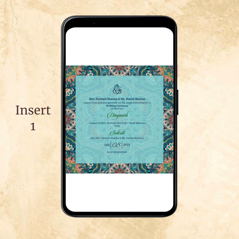 KL2062 Digital Wedding PDF Ecard - Kalash Cards