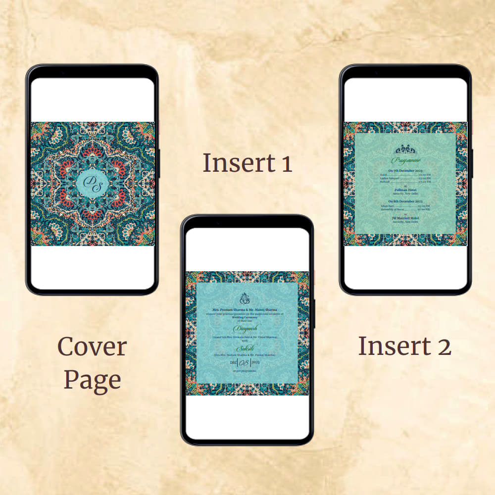 KL2062 Digital Wedding PDF Ecard - Kalash Cards