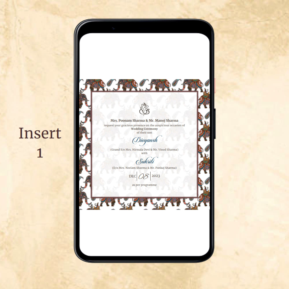 KL2063 Digital Wedding PDF Ecard - Kalash Cards