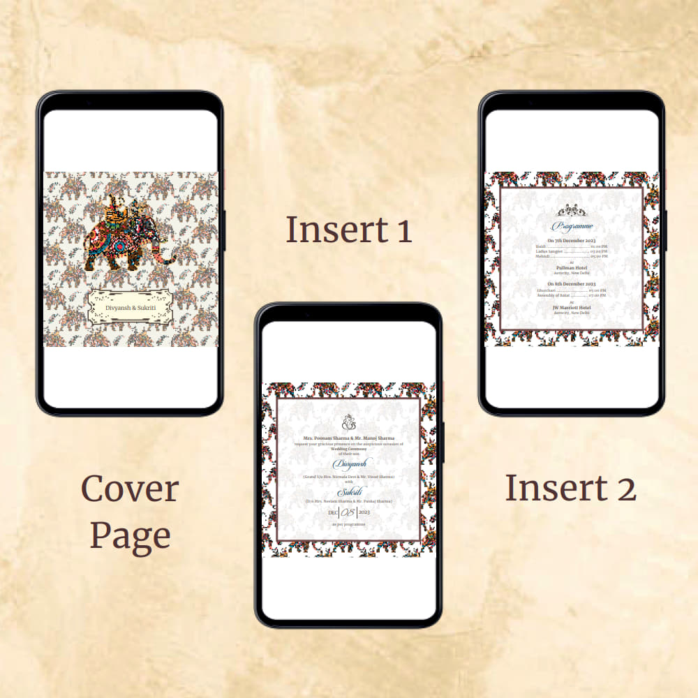 KL2063 Digital Wedding PDF Ecard - Kalash Cards