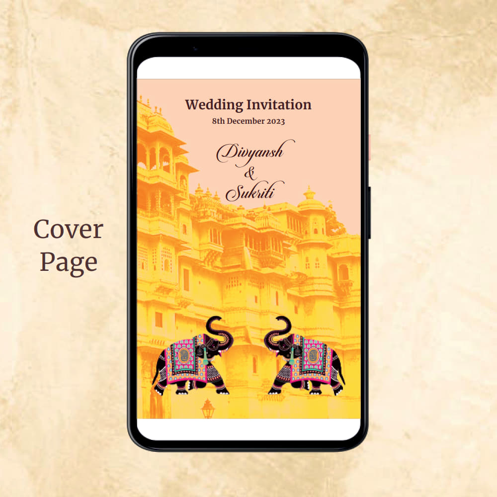 KL2066 Digital Wedding PDF Ecard - Kalash Cards