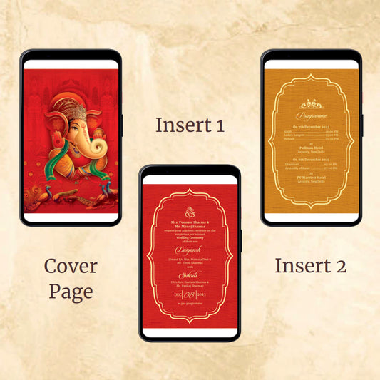 KL2069 Digital Wedding PDF Ecard - Kalash Cards
