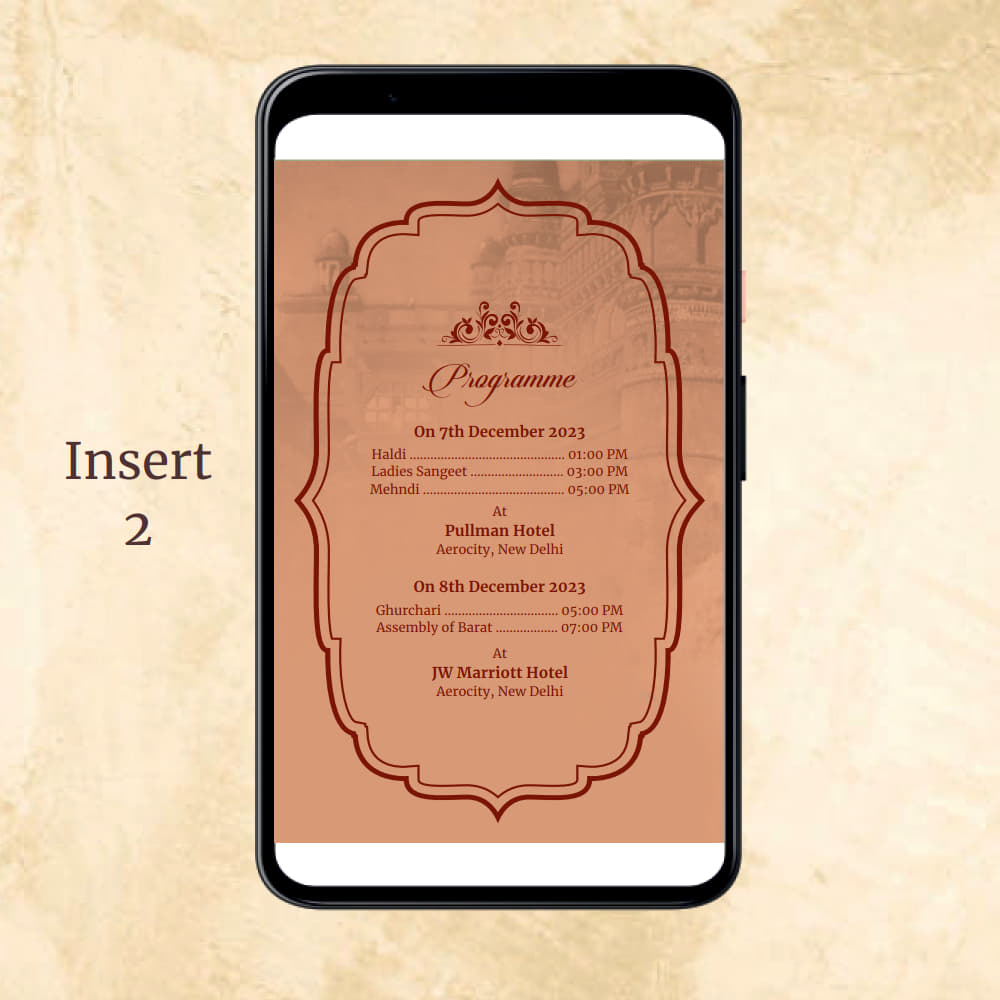 KL2074 Digital Wedding PDF Ecard - Kalash Cards