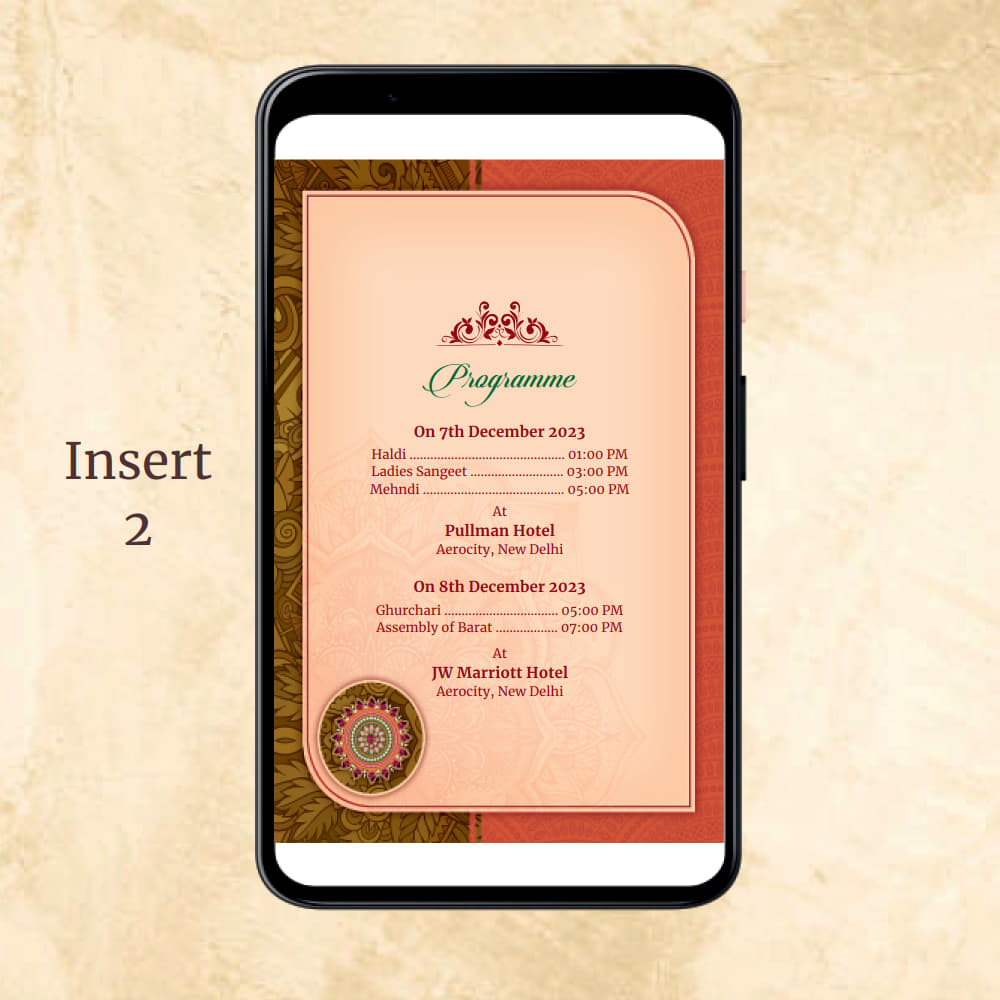 KL2077 Digital Wedding PDF Ecard - Kalash Cards