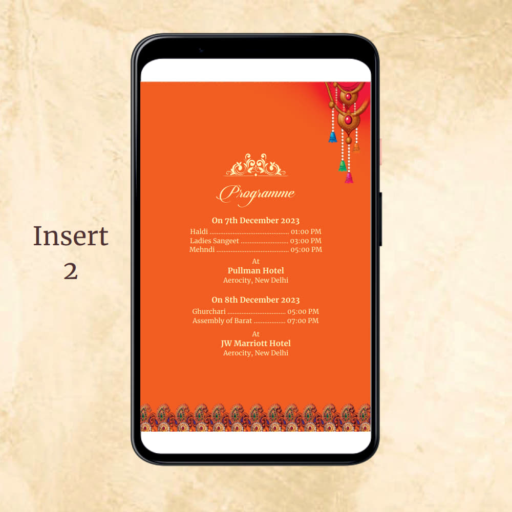 KL2078 Digital Wedding PDF Ecard - Kalash Cards