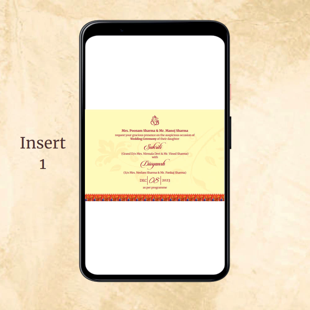 KL2079 Digital Wedding PDF Ecard - Kalash Cards