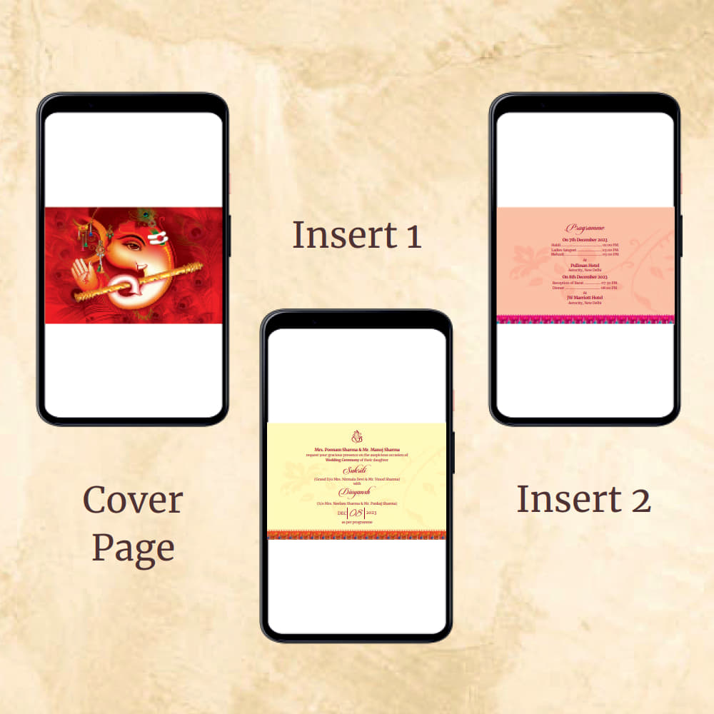 KL2079 Digital Wedding PDF Ecard - Kalash Cards