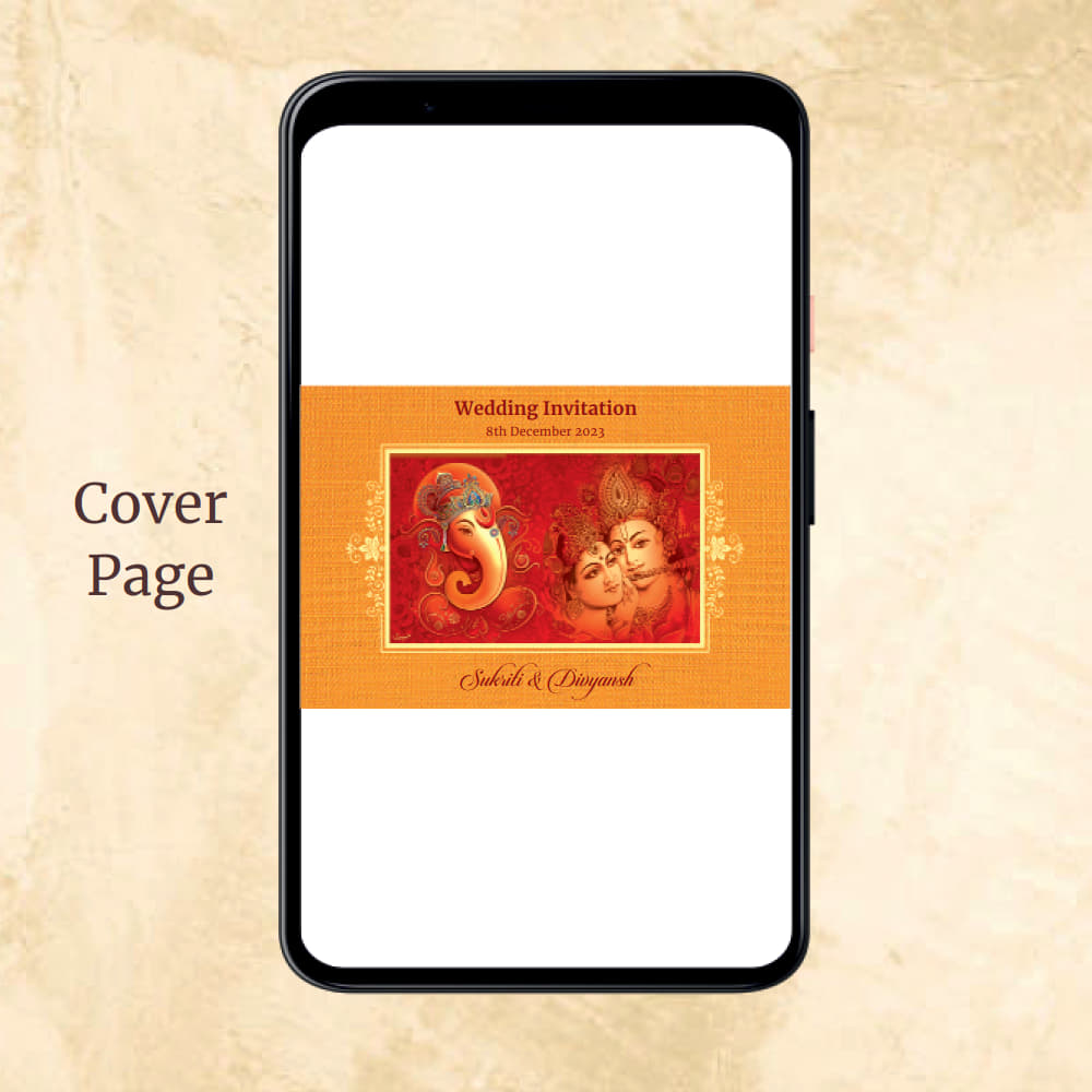 KL2080 Digital Wedding PDF Ecard - Kalash Cards