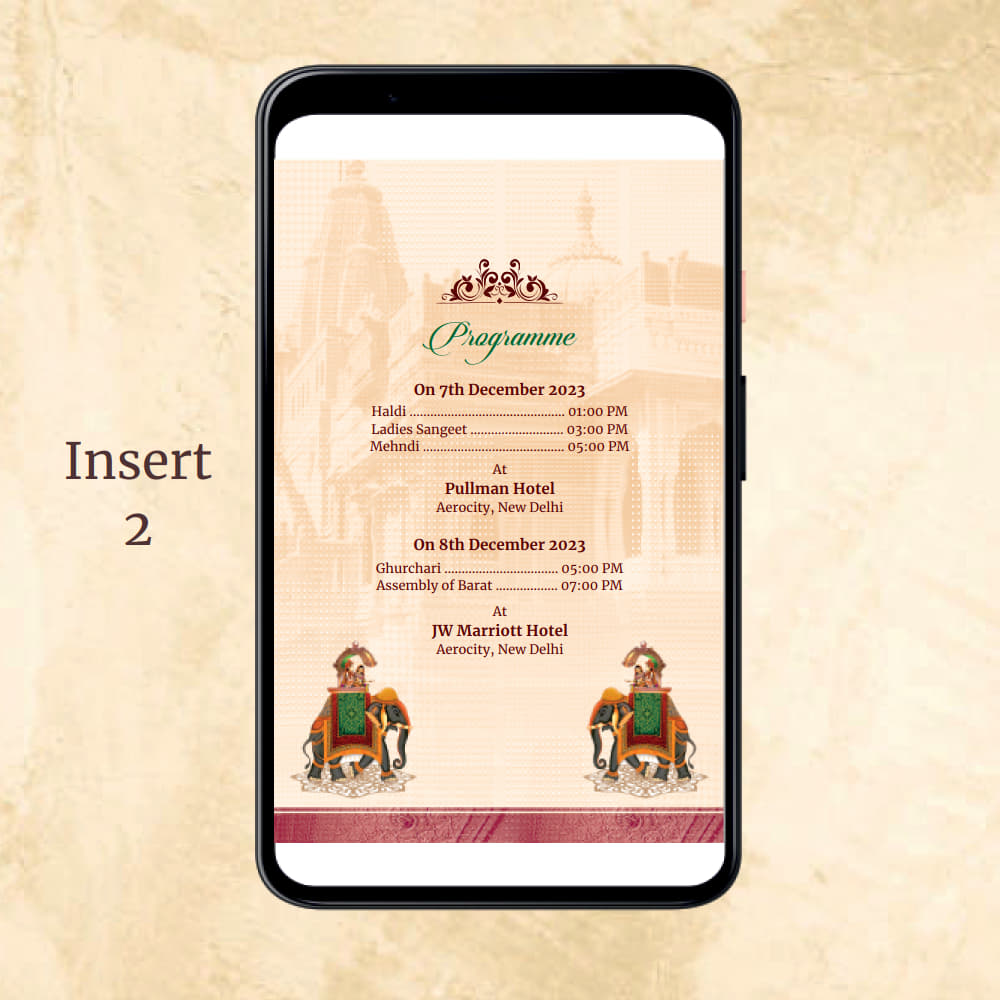 KL2081 Digital Wedding PDF Ecard - Kalash Cards
