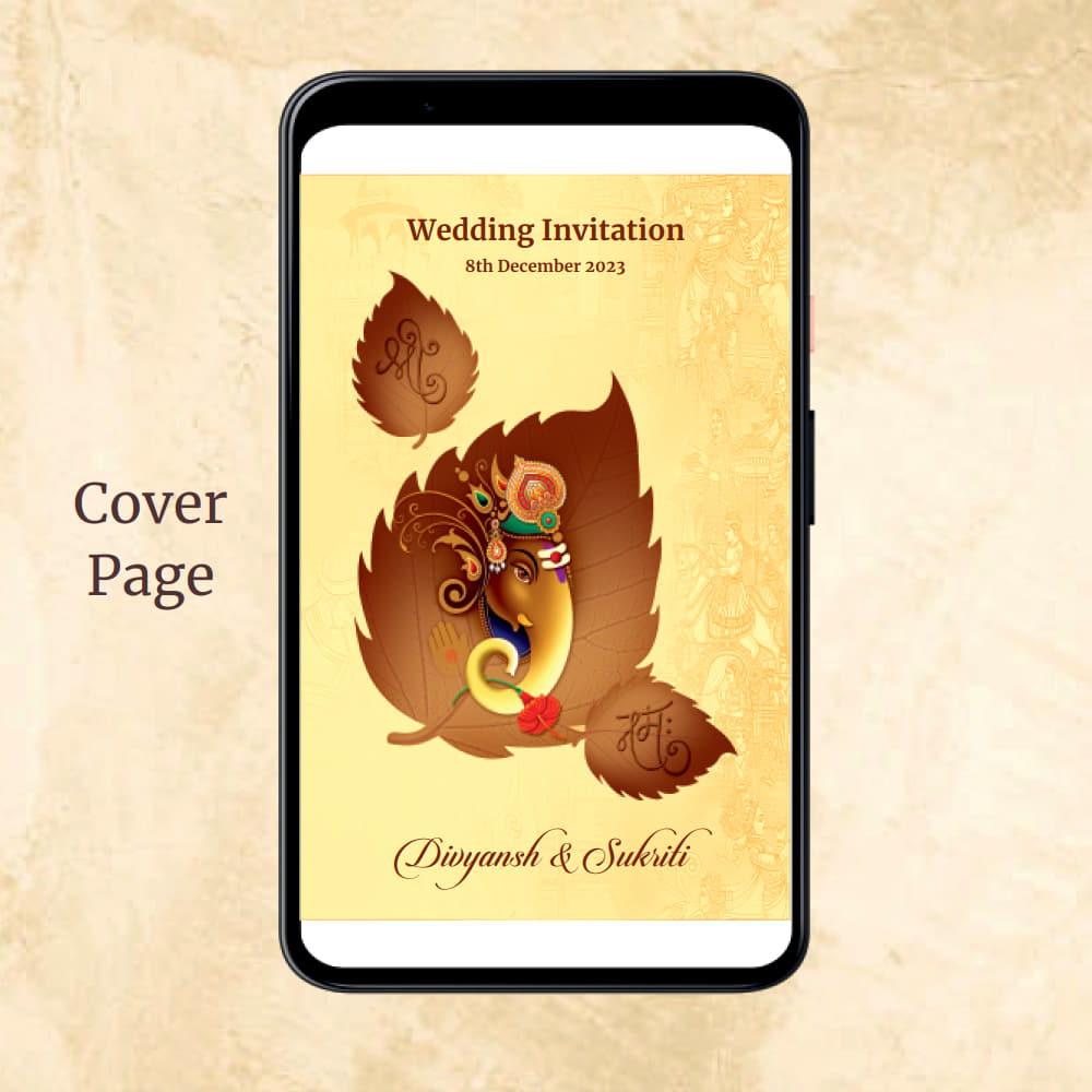 KL2083 Digital Wedding PDF Ecard - Kalash Cards