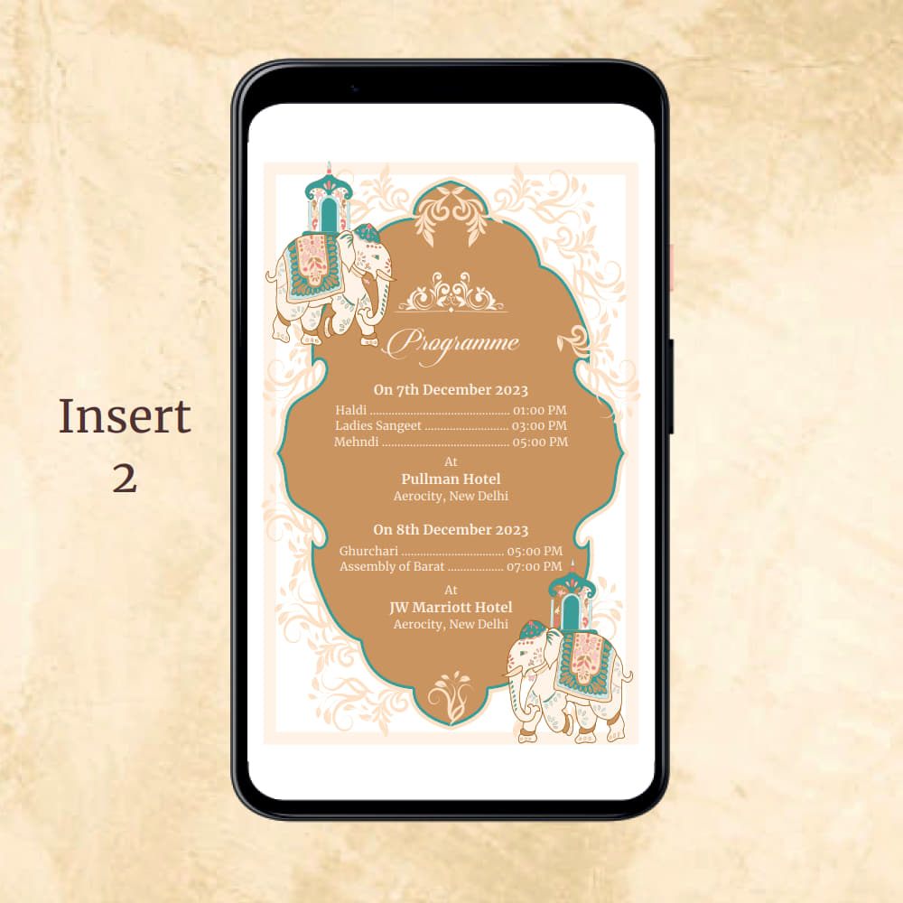 KL2092 Digital Wedding PDF Ecard - Kalash Cards