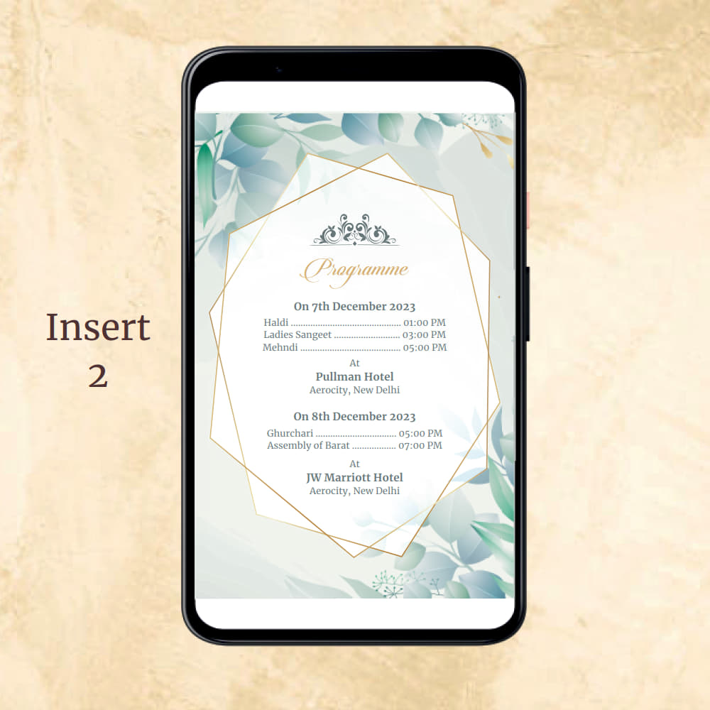 KL2095 Digital Wedding PDF Ecard - Kalash Cards