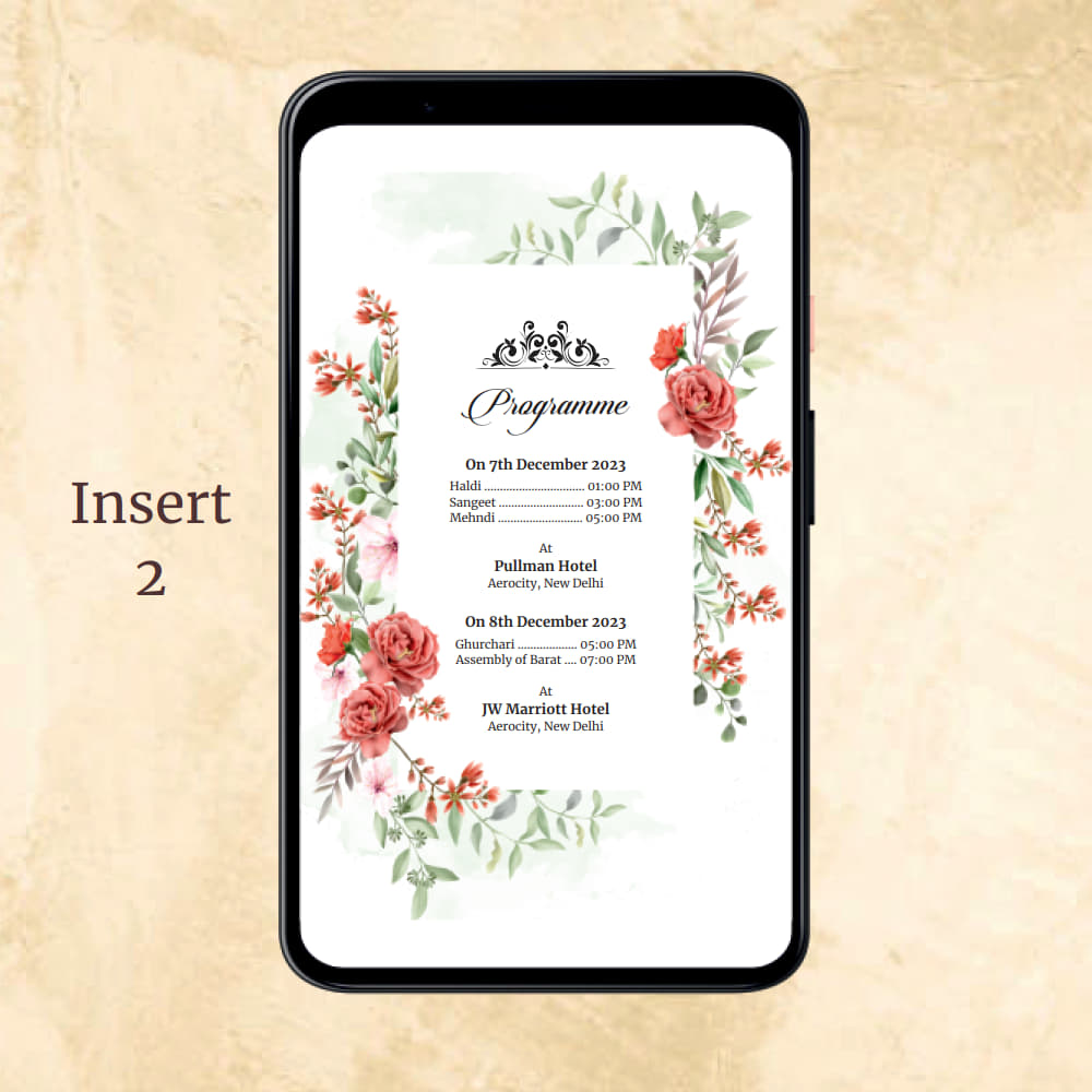 KL2101 Digital Wedding PDF Ecard - Kalash Cards
