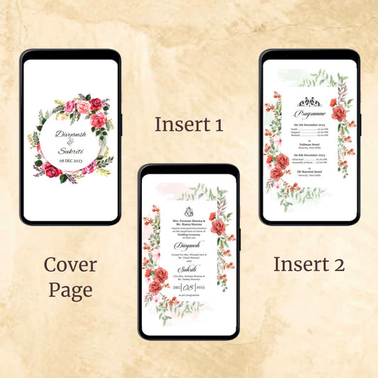 KL2101 Digital Wedding PDF Ecard - Kalash Cards