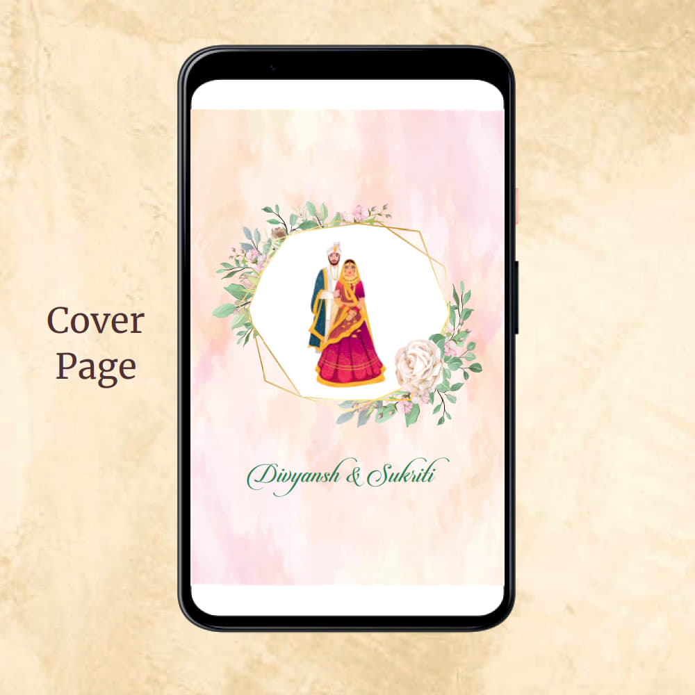 KL2103 Digital Wedding PDF Ecard - Kalash Cards