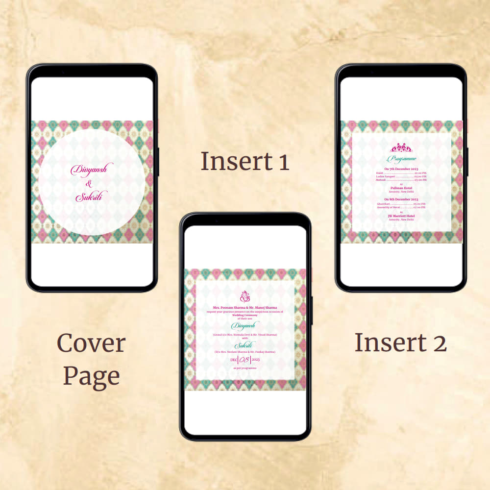 KL2111 Digital Wedding PDF Ecard - Kalash Cards