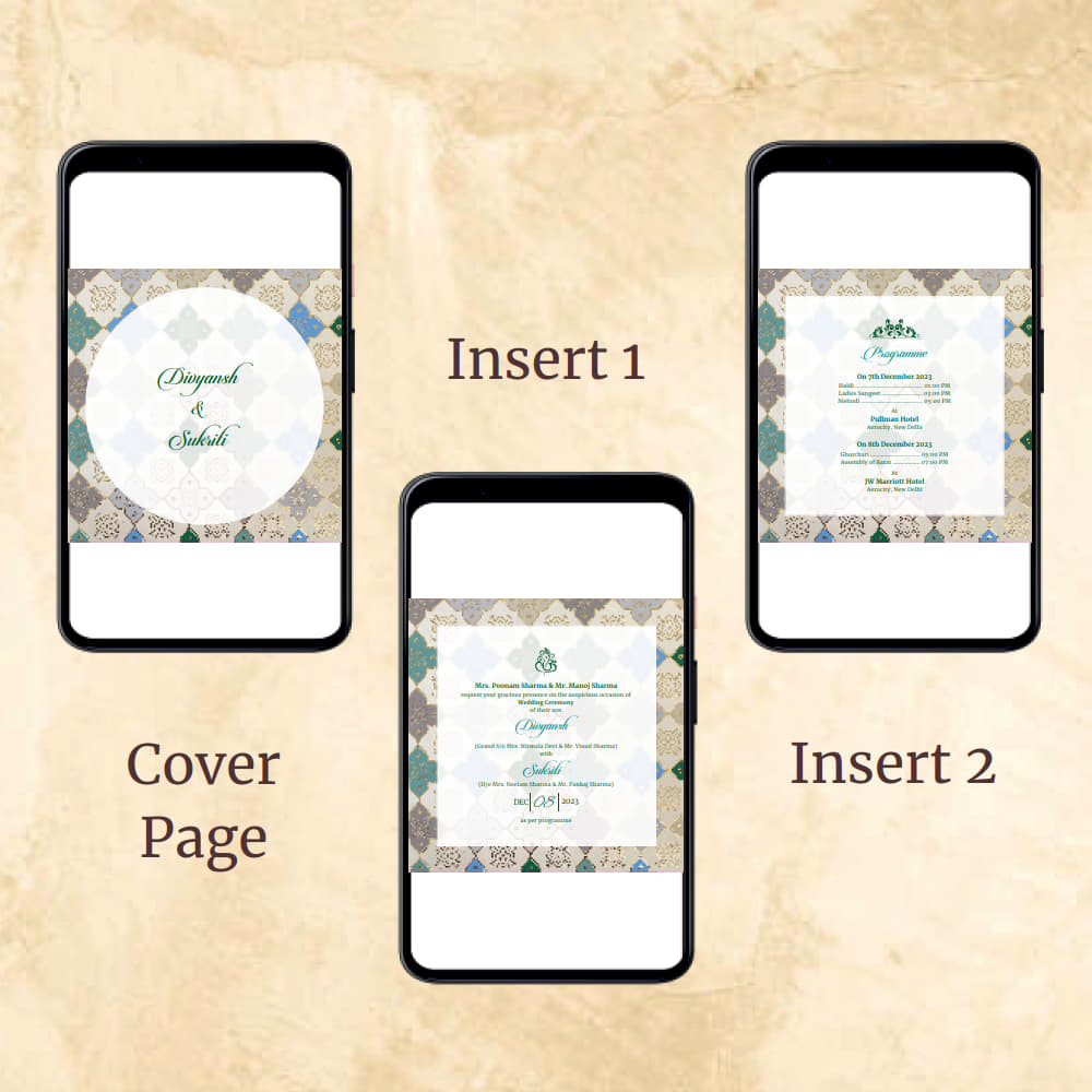 KL2113 Digital Wedding PDF Ecard - Kalash Cards
