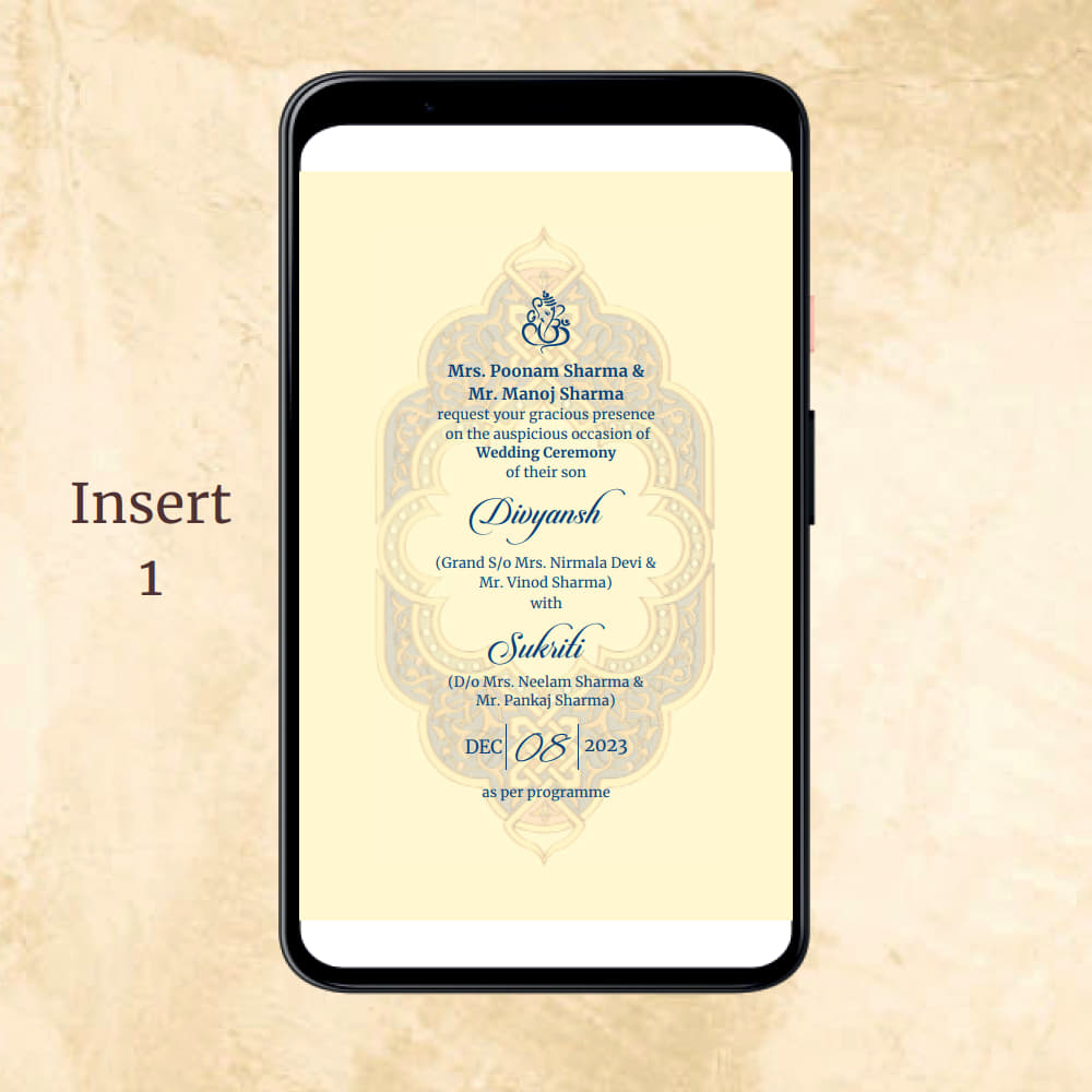 KL2116 Digital Wedding PDF Ecard - Kalash Cards