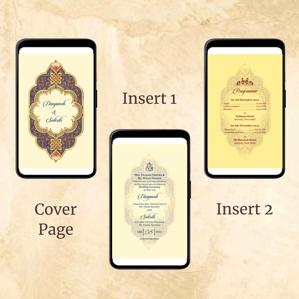 KL2116 Digital Wedding PDF Ecard - Kalash Cards