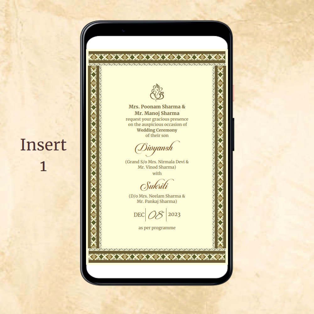 KL2118 Digital Wedding PDF Ecard - Kalash Cards