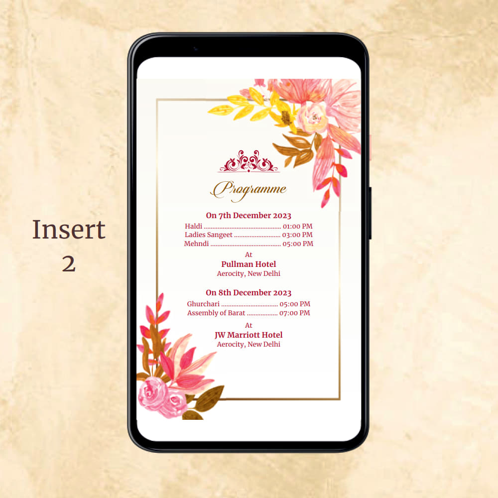 KL2125 Digital Wedding PDF Ecard - Kalash Cards