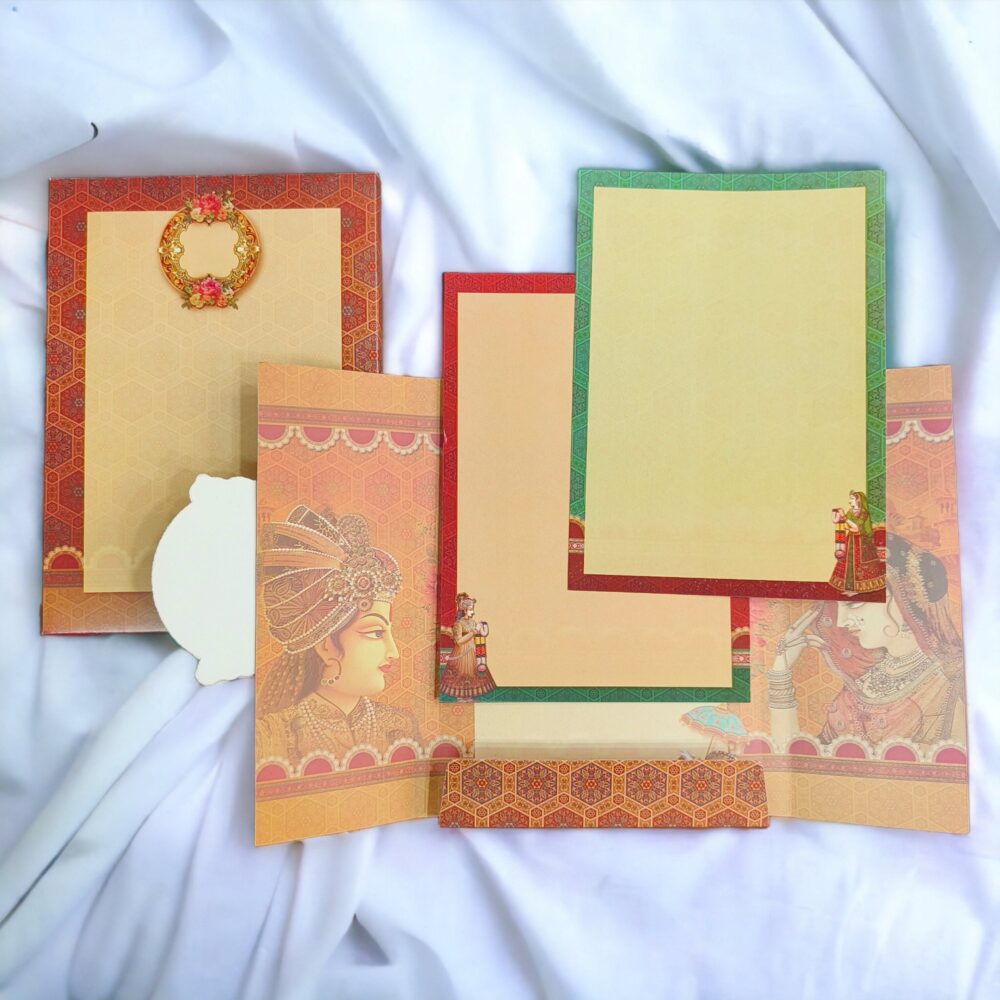 KLB533 Semi Box Door Style Paper Wedding Card - Kalash Cards