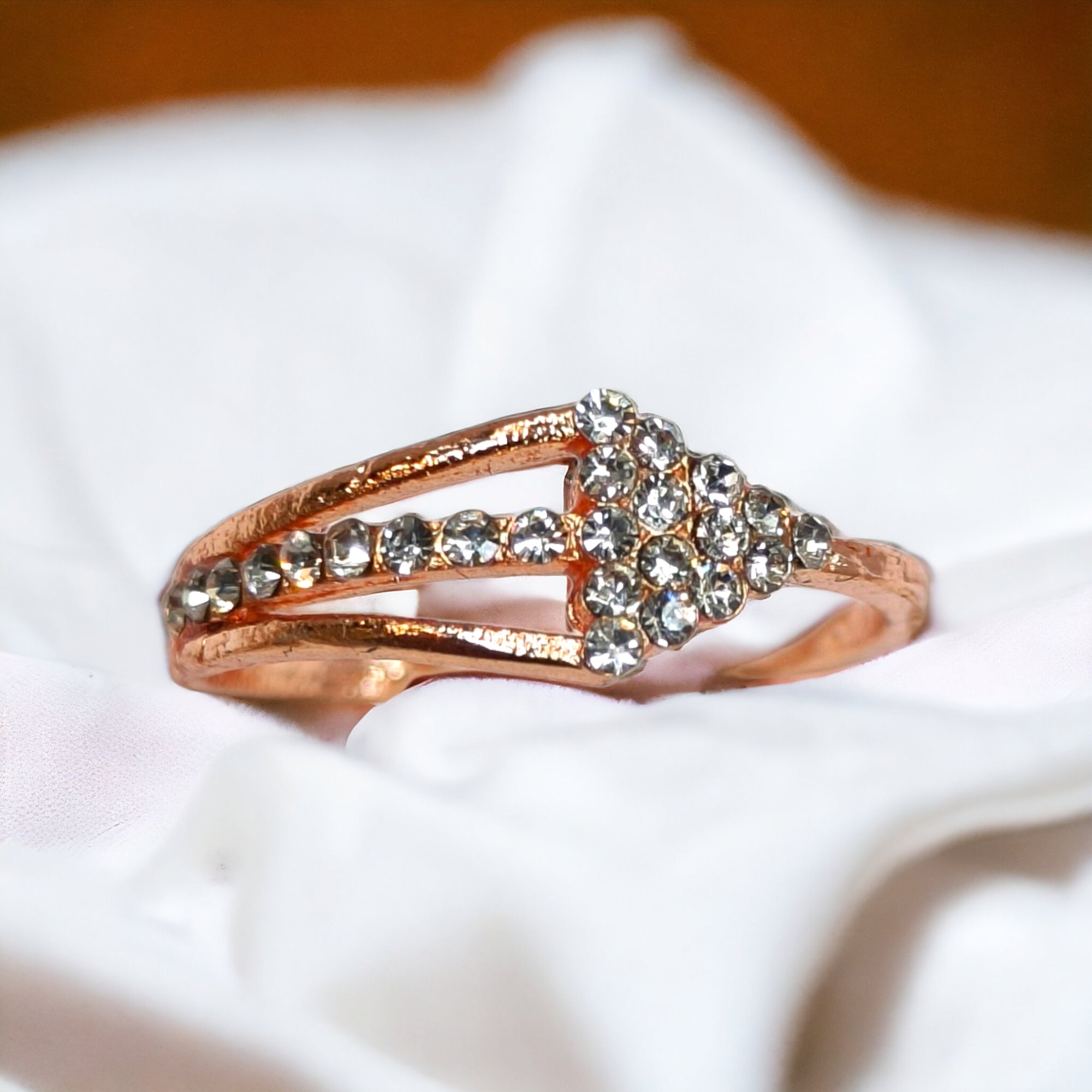American Diamond Adjustable Ring – SparklingTrendz