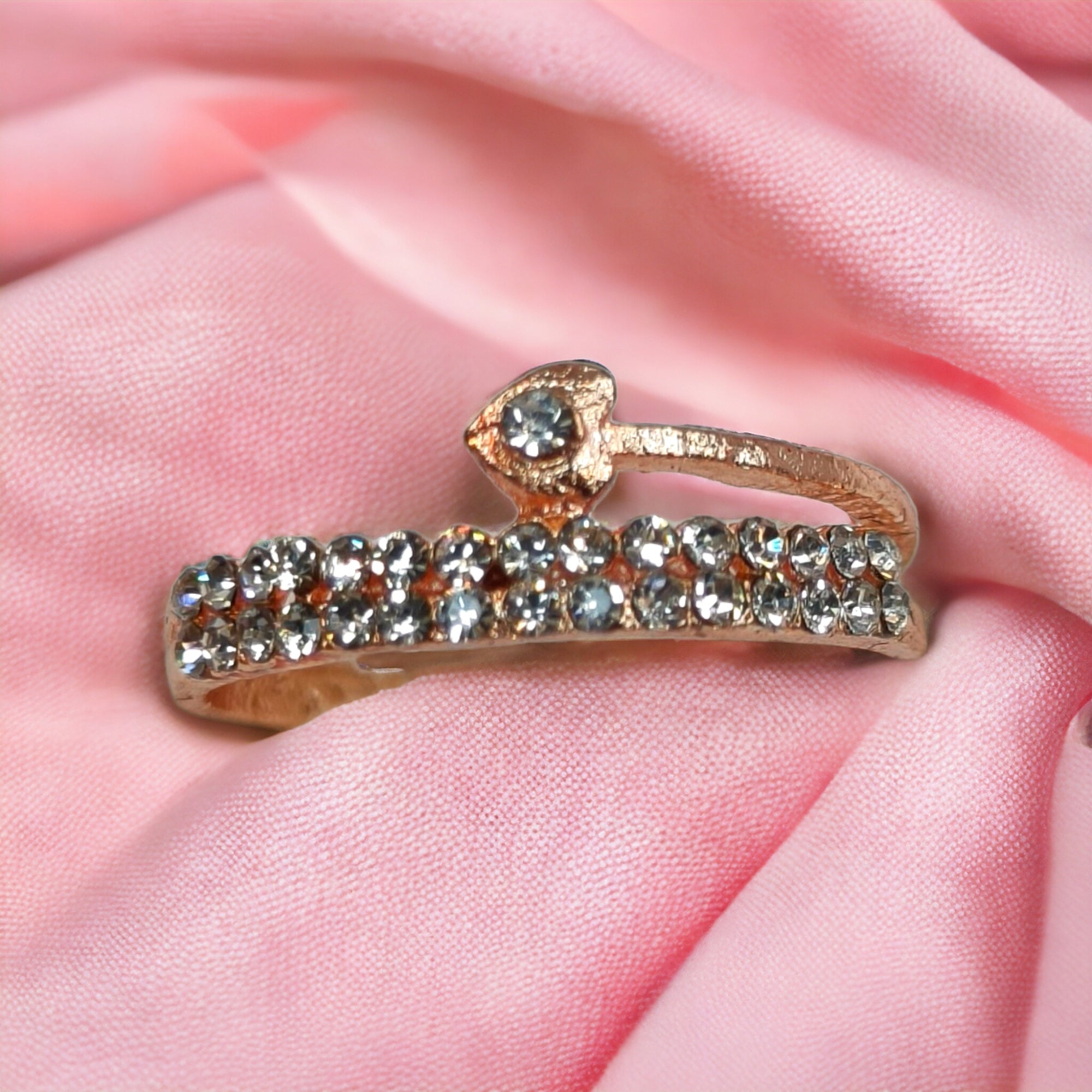 Gold American Diamonds Snake Ring-Gold Ring – Niscka