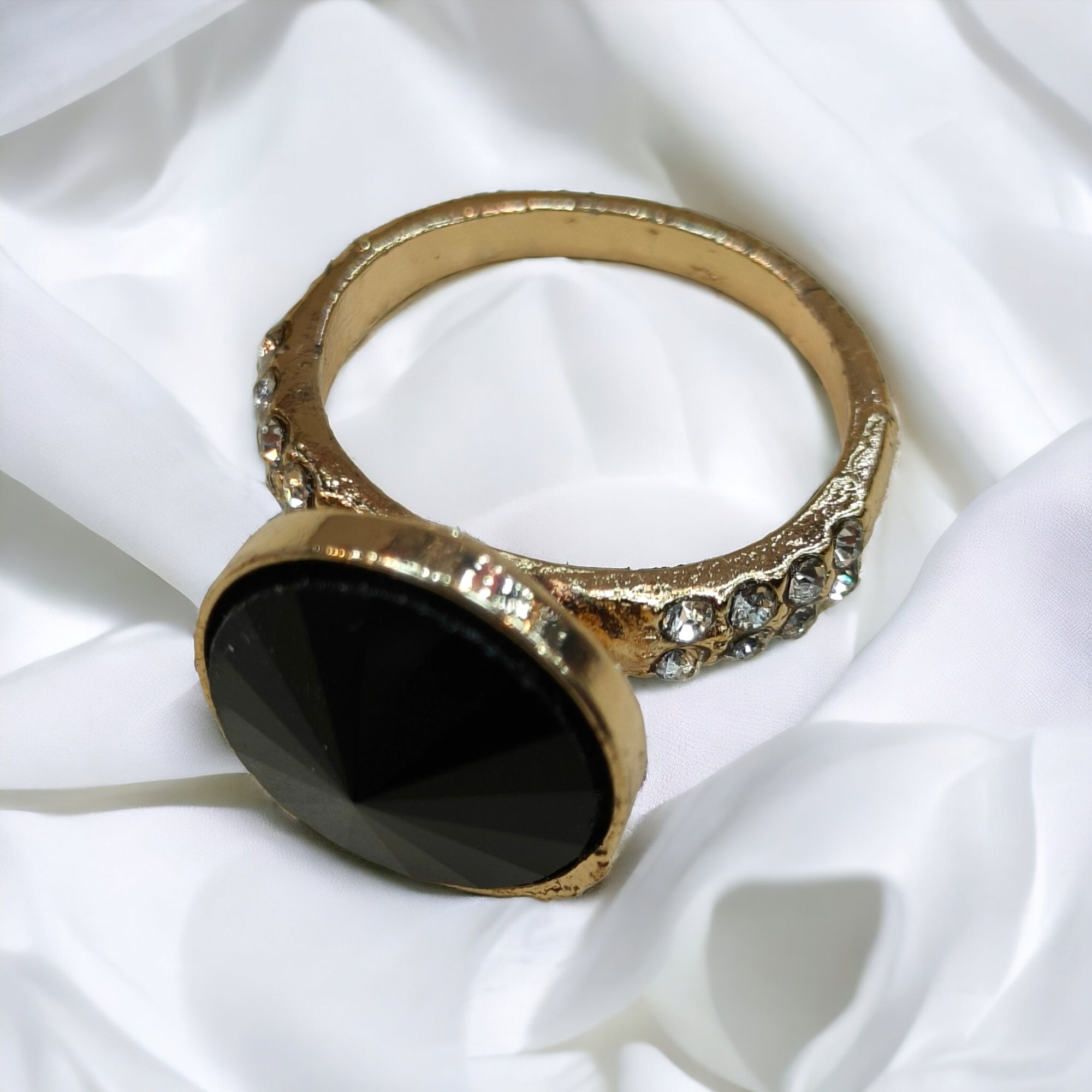 Crystal Rings | Buy Online Natural Black Tourmaline Raw Ring - Shubhanjali
